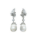 Baroque style pearl earrings vintage design
