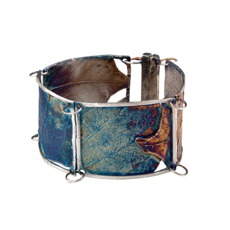 Leaf Memory - silver bracelet by Dorian Grabowski