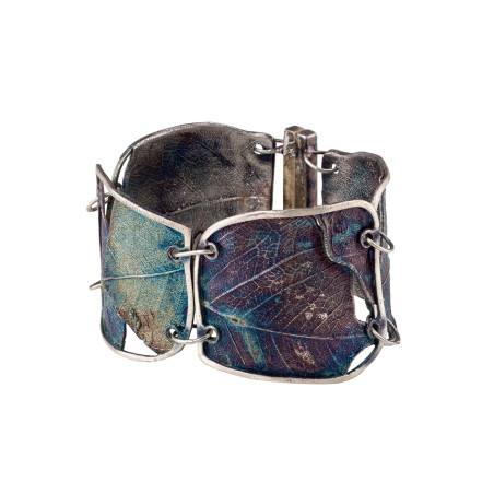 Leaf Memory 2 - silver bracelet by Dorian Grabowski