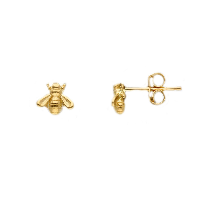 Gold Bee Earrings