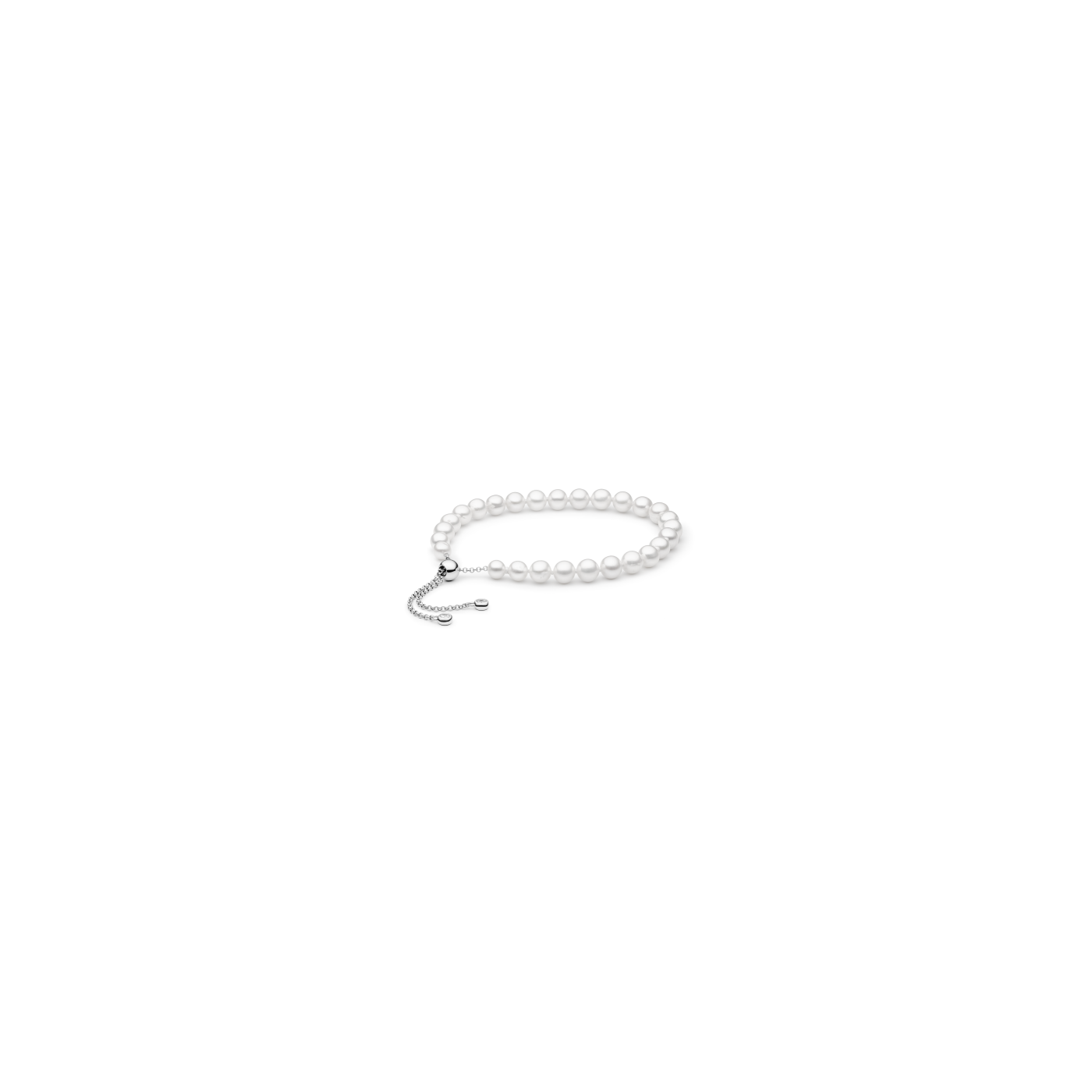 Pearl Bracelet – Adjustable – Sterling Silver 925