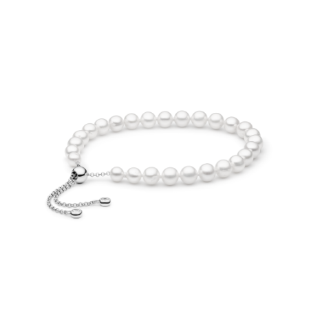 Pearl Bracelet – Adjustable – Sterling Silver 925
