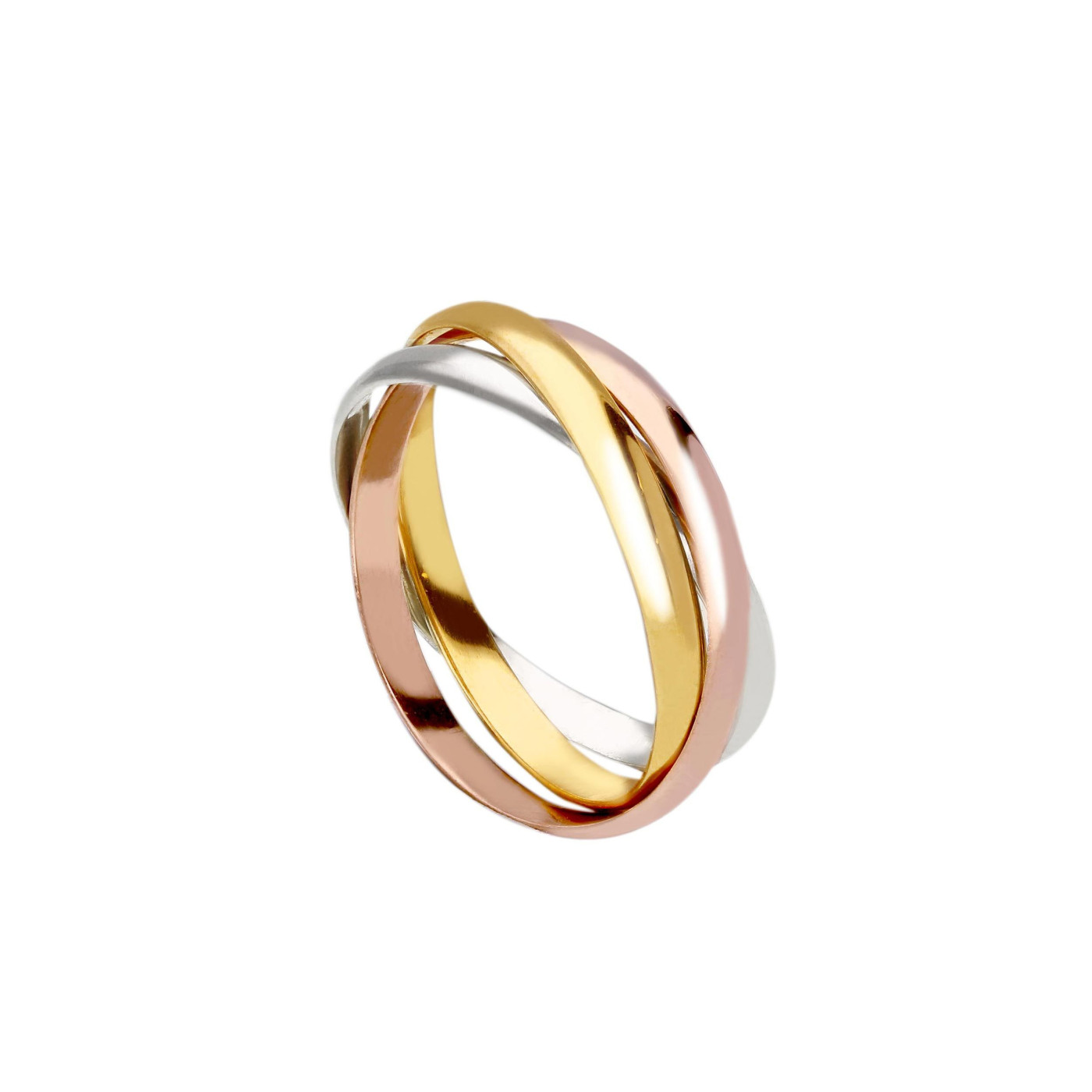Trinity Ring -White gold, yellow gold, rose gold 585