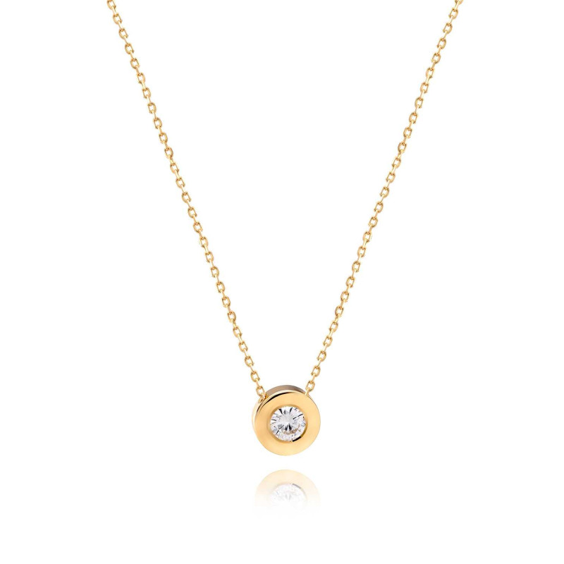 14K Gold Diamond Pendant Necklace