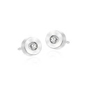 Diamonds Earrings 14 ct white gold