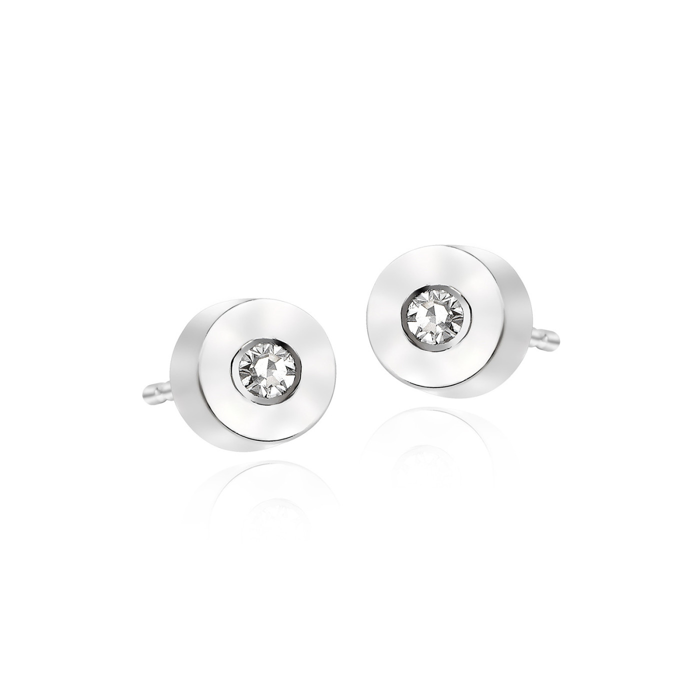 Diamonds Earrings 14 ct white gold