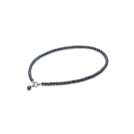 Black Pearl Necklace with Pendant