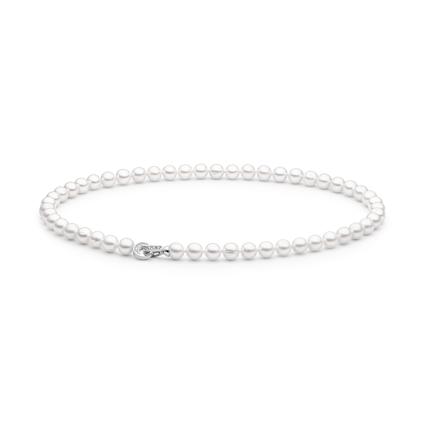 Freshwater Pearl Necklace with Decorative Clasp - 55 cm