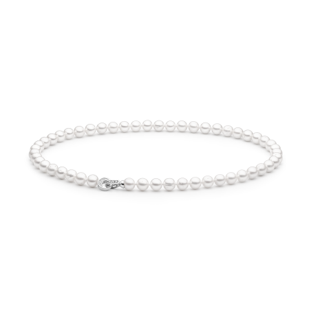 Freshwater Pearl Necklace with Decorative Clasp - 55 cm