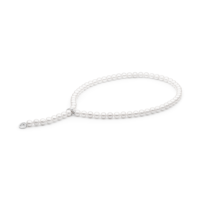 Freshwater Pearl Necklace with Decorative Clasp - 55 cm
