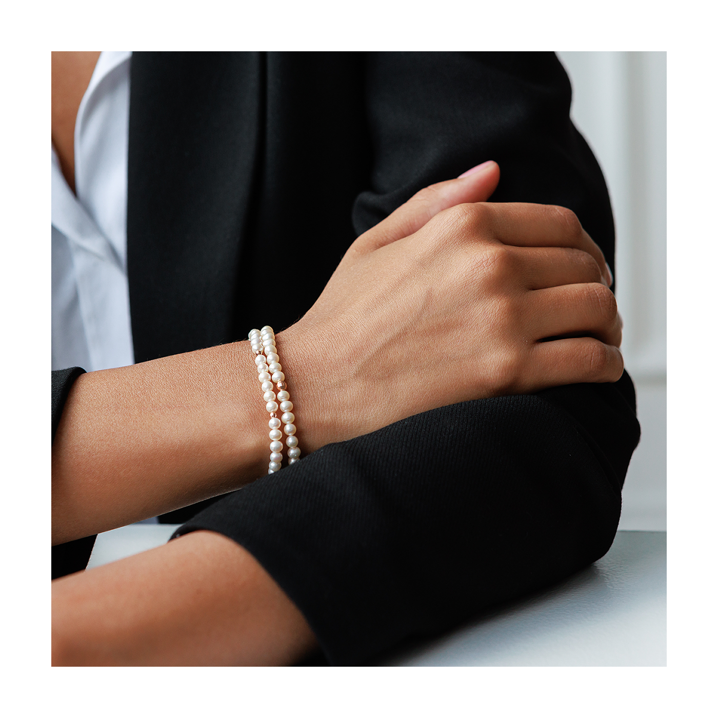 Pearl and Rose Gold 14K Bracelet