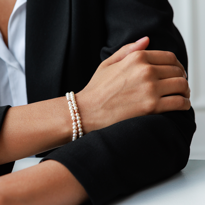 Pearl and Rose Gold 14K Bracelet
