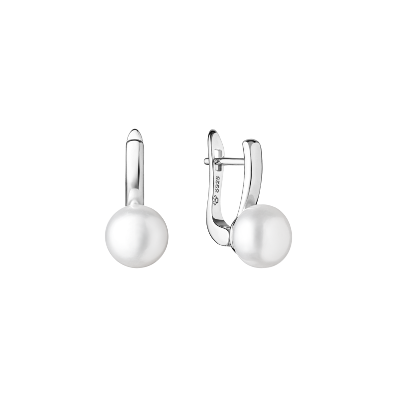 Classic Silver Pearl Earrings