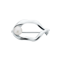 Silver Pearl Brooch