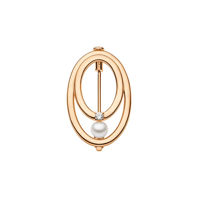 Silver Pearl Brooch