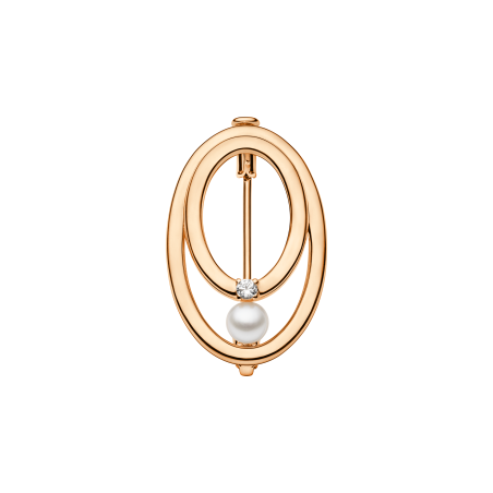 Silver Pearl Brooch