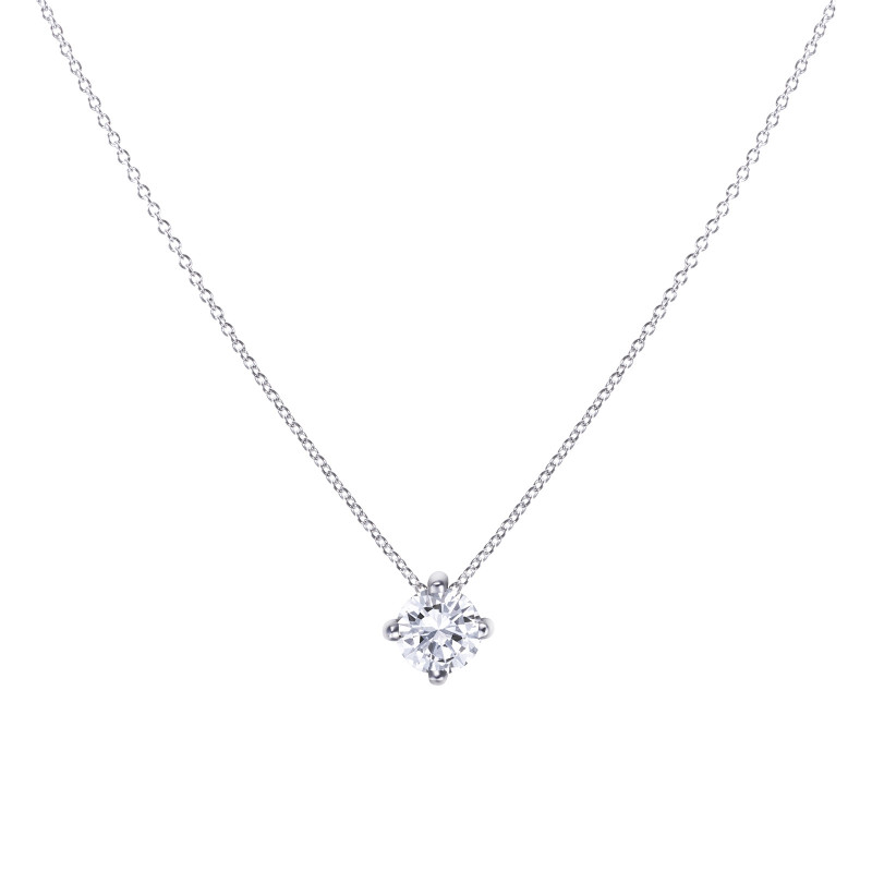 Diamond 0,47 ct Necklace - white 14K gold