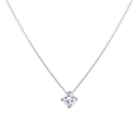 Diamond 0,47 ct Necklace - white 14K gold