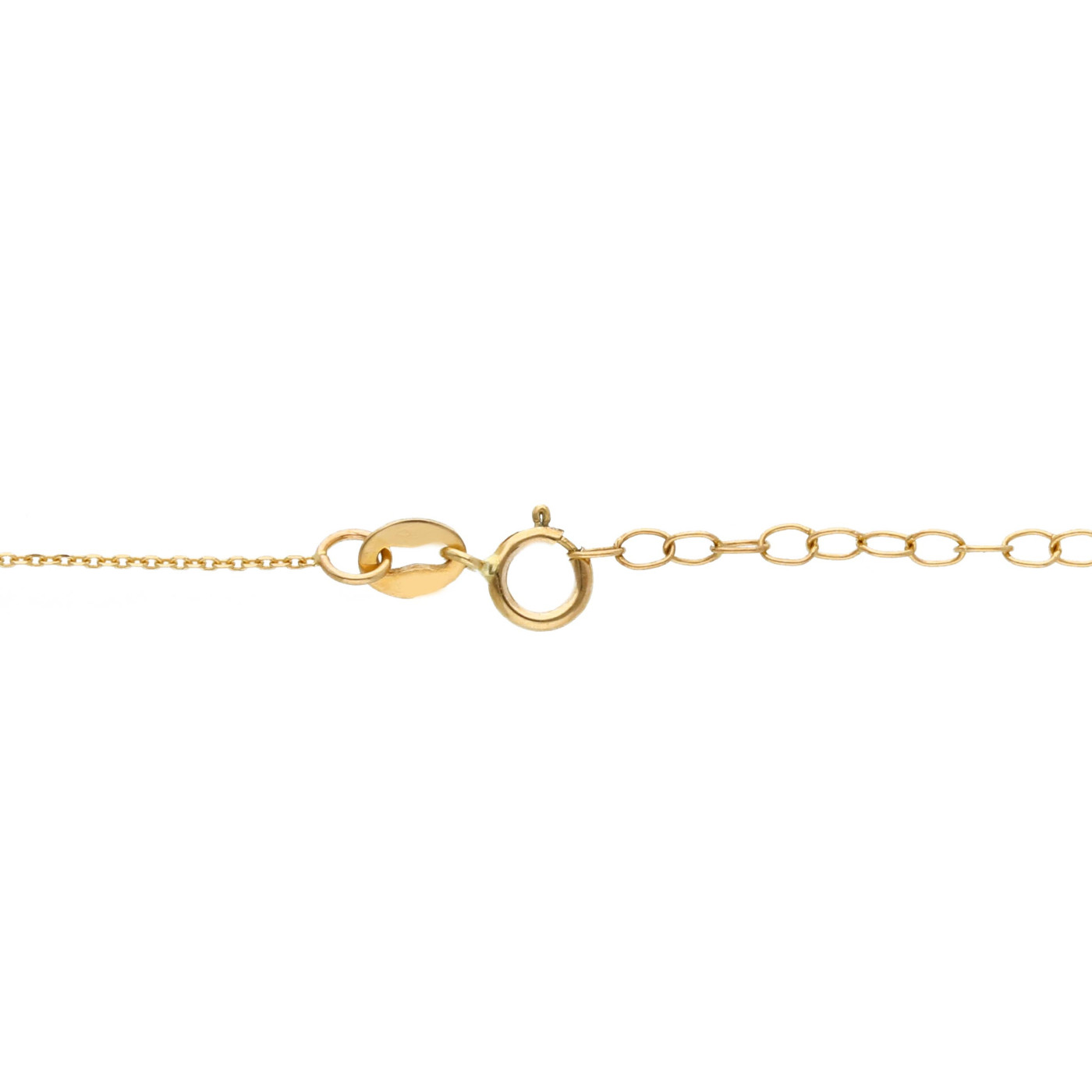 Gold 585 necklace with blue topaz
