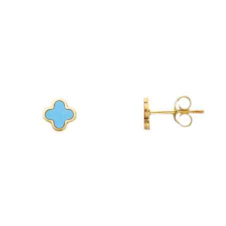 Gold 585 Turquoise Earrings