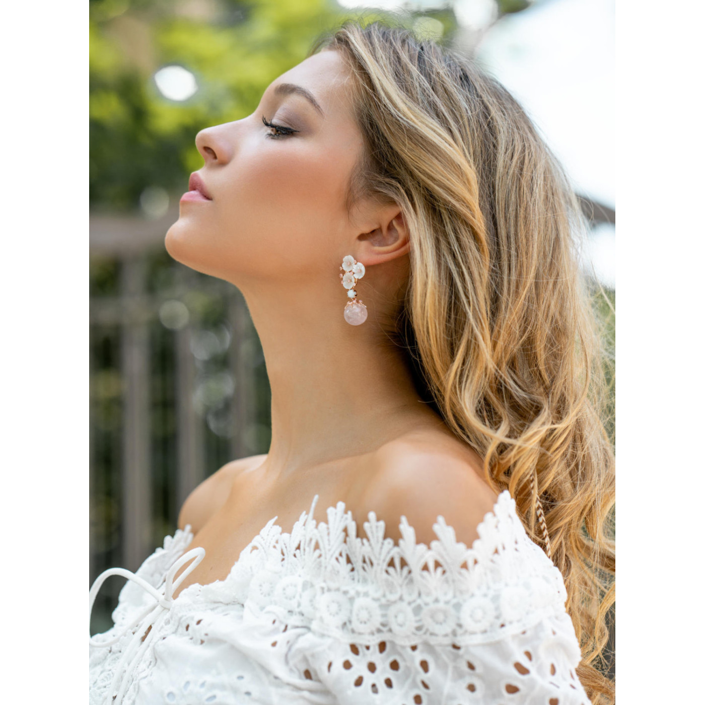 Rose Gold Vermeil & Rose Quartz Earrings
