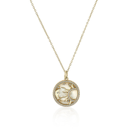Sun & Moon Mother of Pearl Neckalce