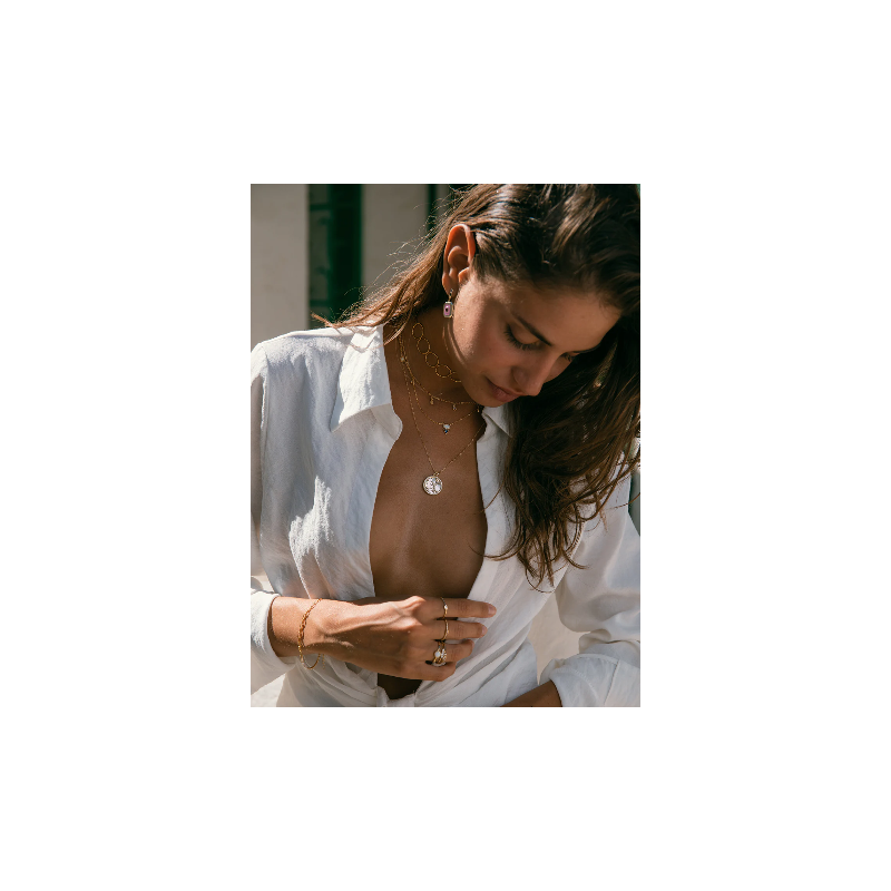 Sun & Moon Mother of Pearl Neckalce