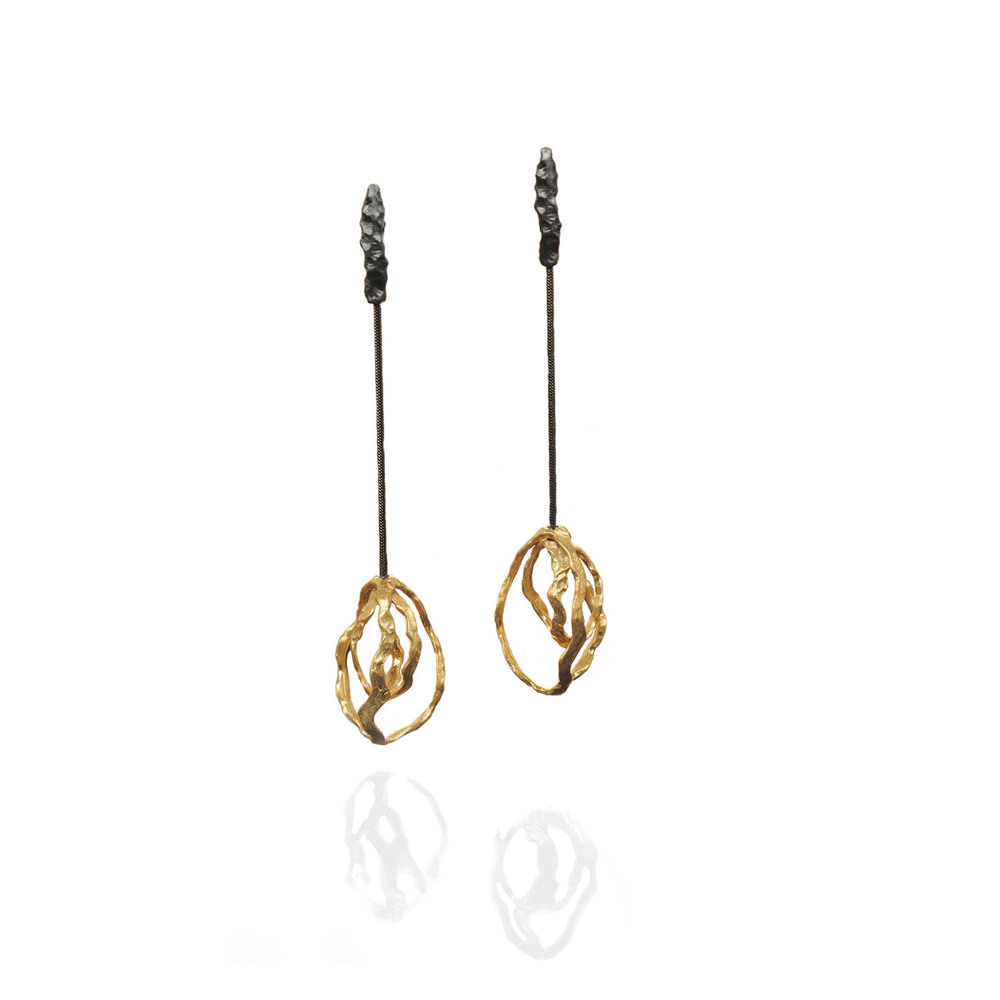 Cocoon Long Silver Earrings Maciej Rozenberg Cocoon Long Silver Earrings Maciej Rozenberg