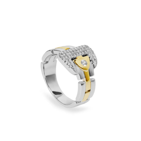Buckle-inspired design Ring
