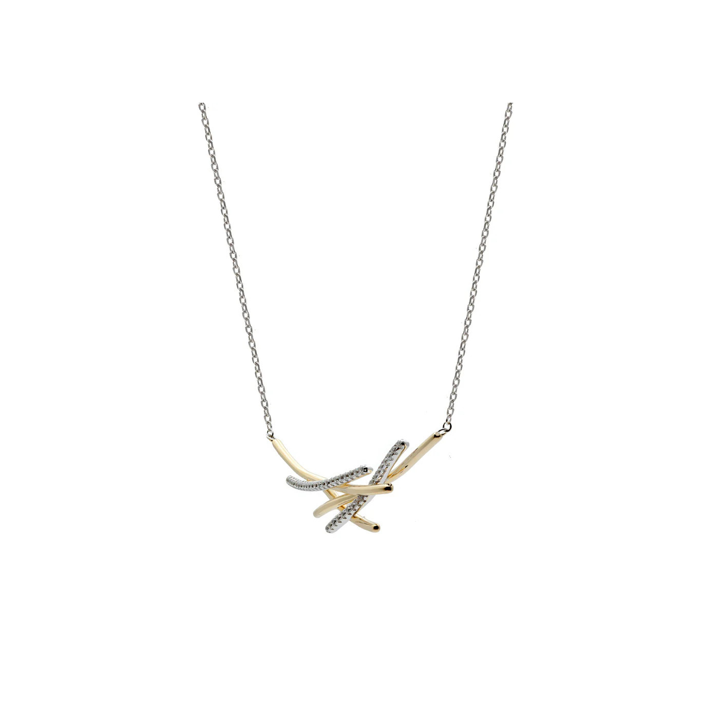 Silver and zirconia necklace