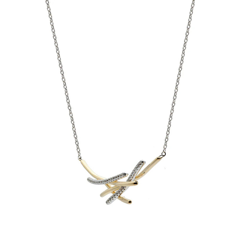 Silver and zirconia necklace