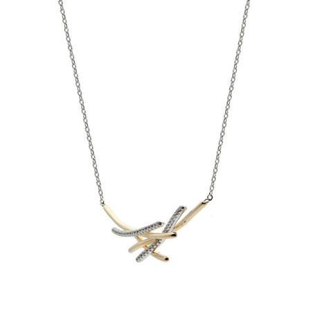 Silver and zirconia necklace