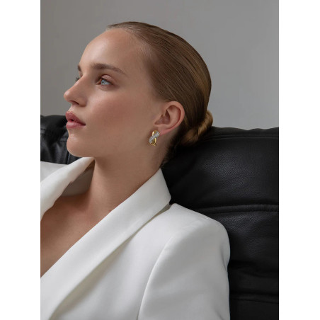 Infinity Silver Earrings with Zirconia