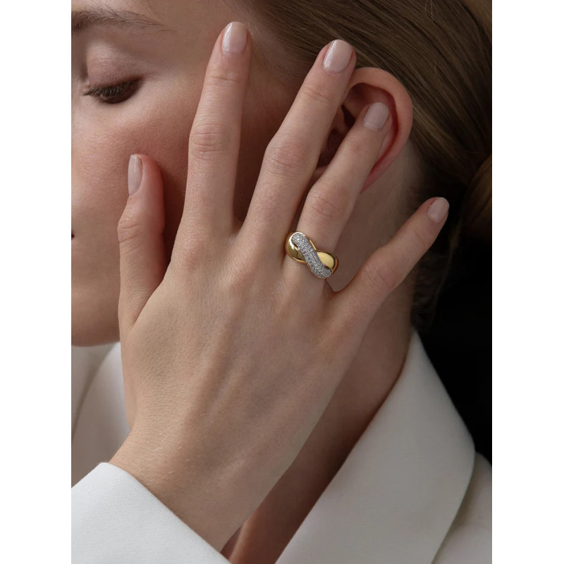 Infinity Srebrny Pierścionek z cyrkoniami