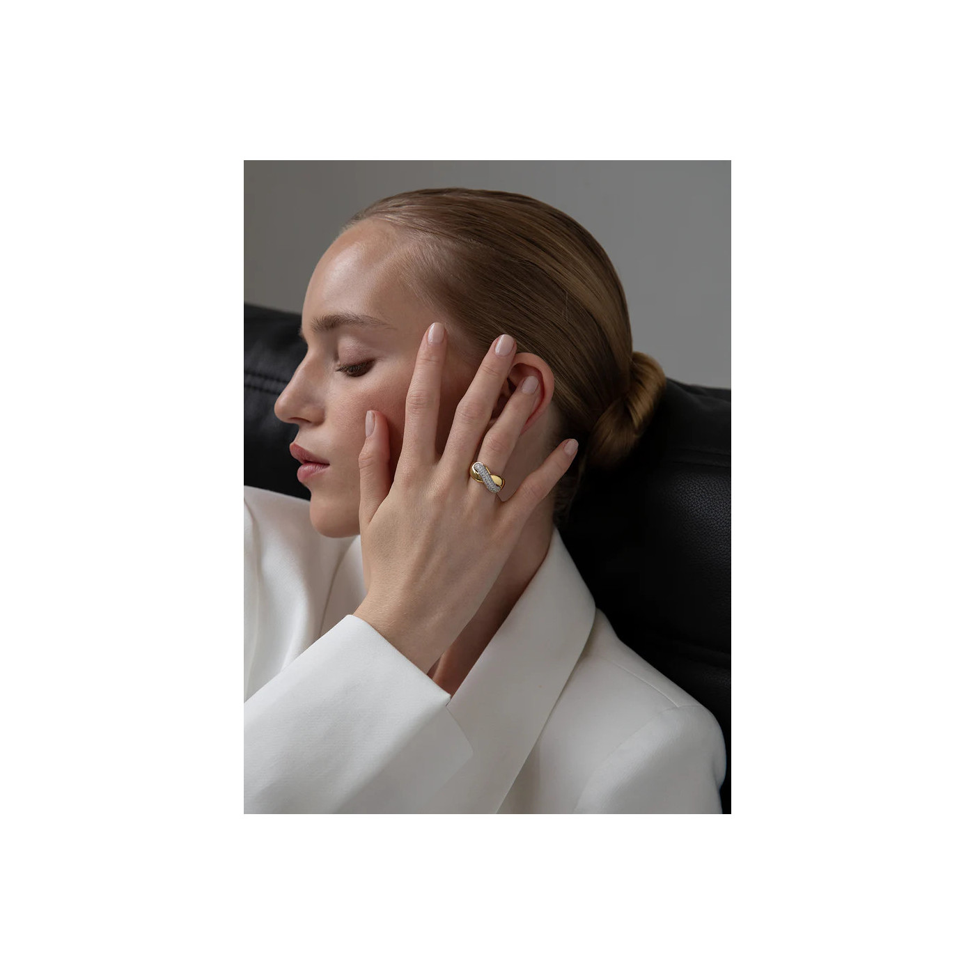 Infinity Srebrny Pierścionek z cyrkoniami