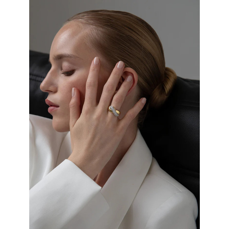 Infinity Srebrny Pierścionek z cyrkoniami