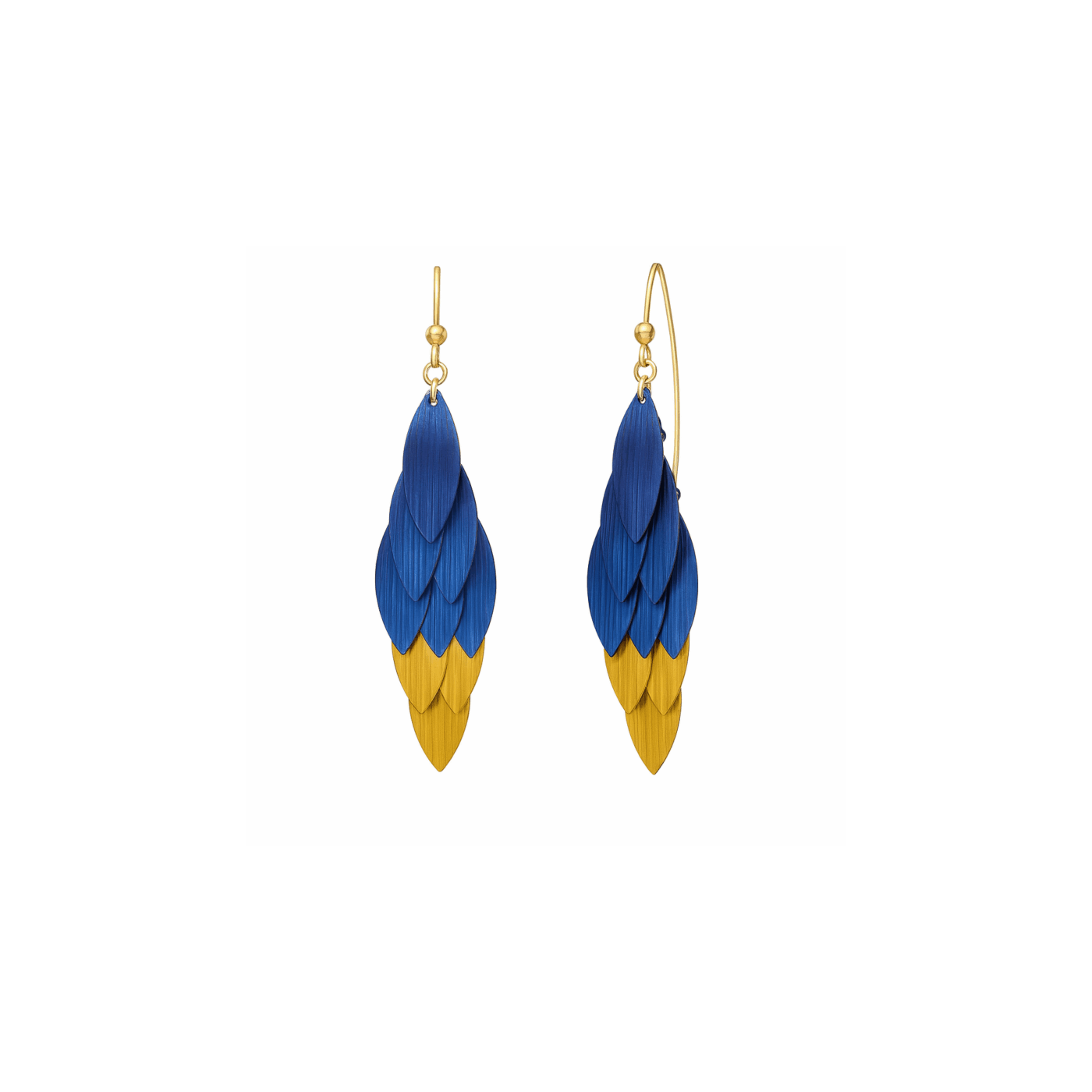 Titanium and silver earrings