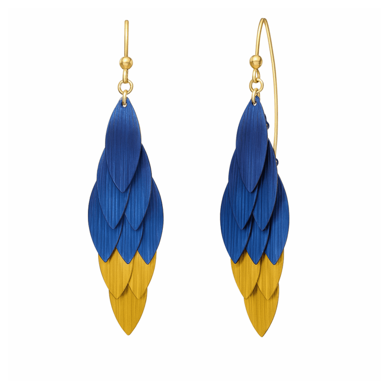 Titanium and silver earrings