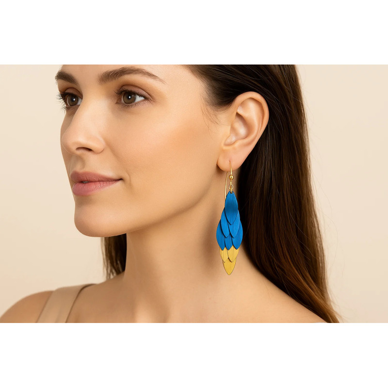 Titanium and silver earrings