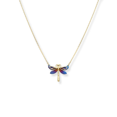Dragonfly Necklace - silver and titanium