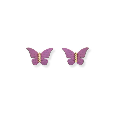 Butterfly Earrings - silver and titanium