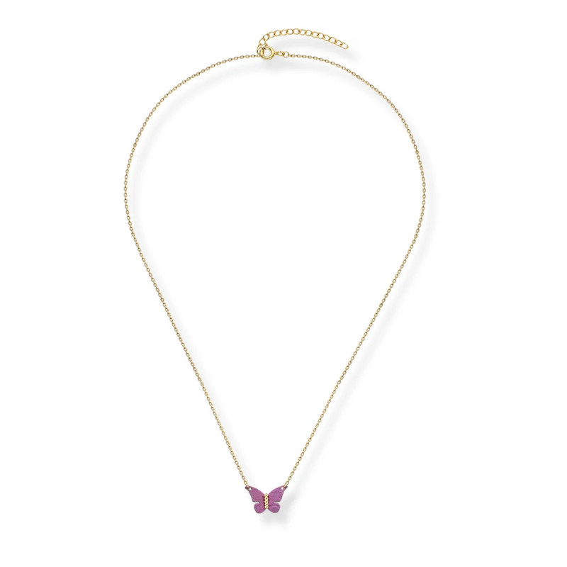 Butterfly Necklace  - silver a titanium