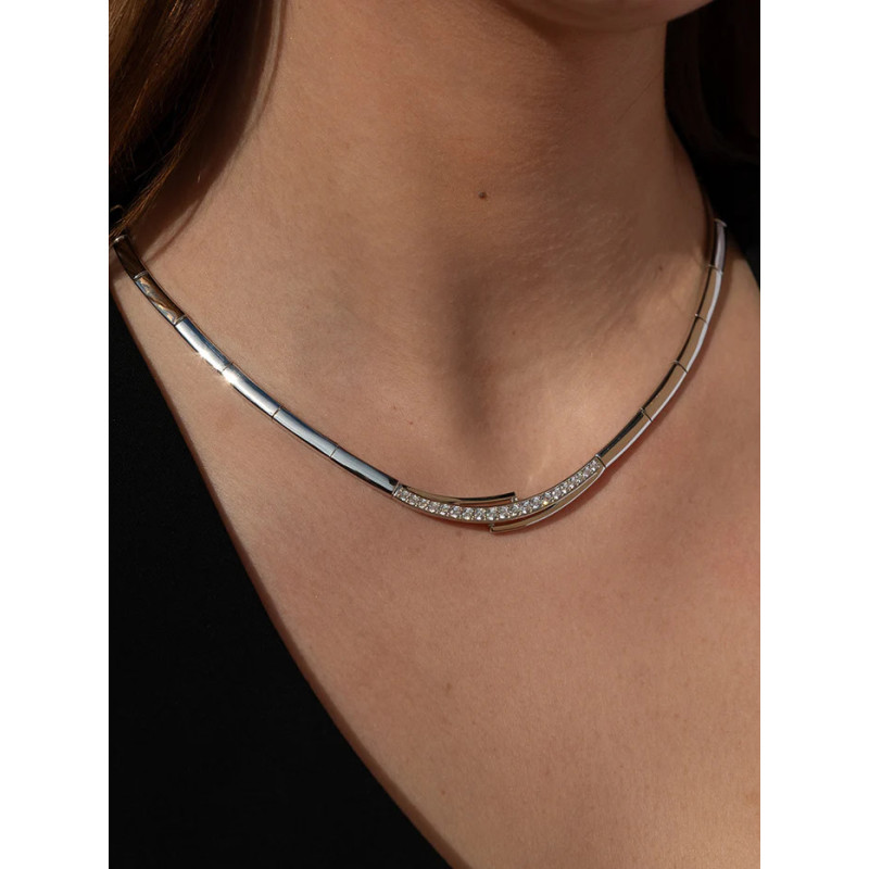 Silver necklace with zirconia Silver necklace with zirconia