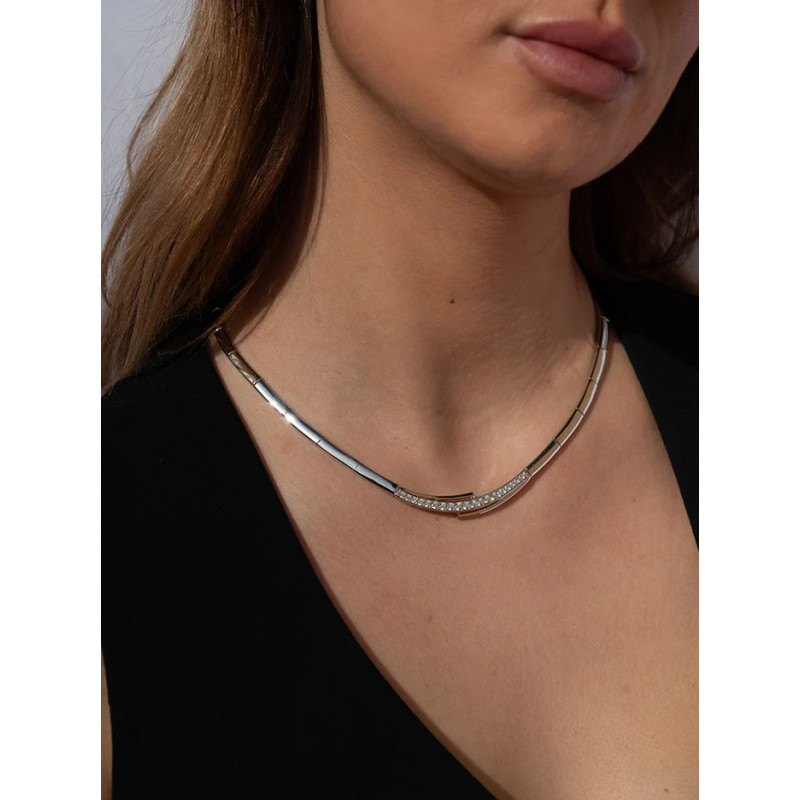 Silver necklace with zirconia Silver necklace with zirconia