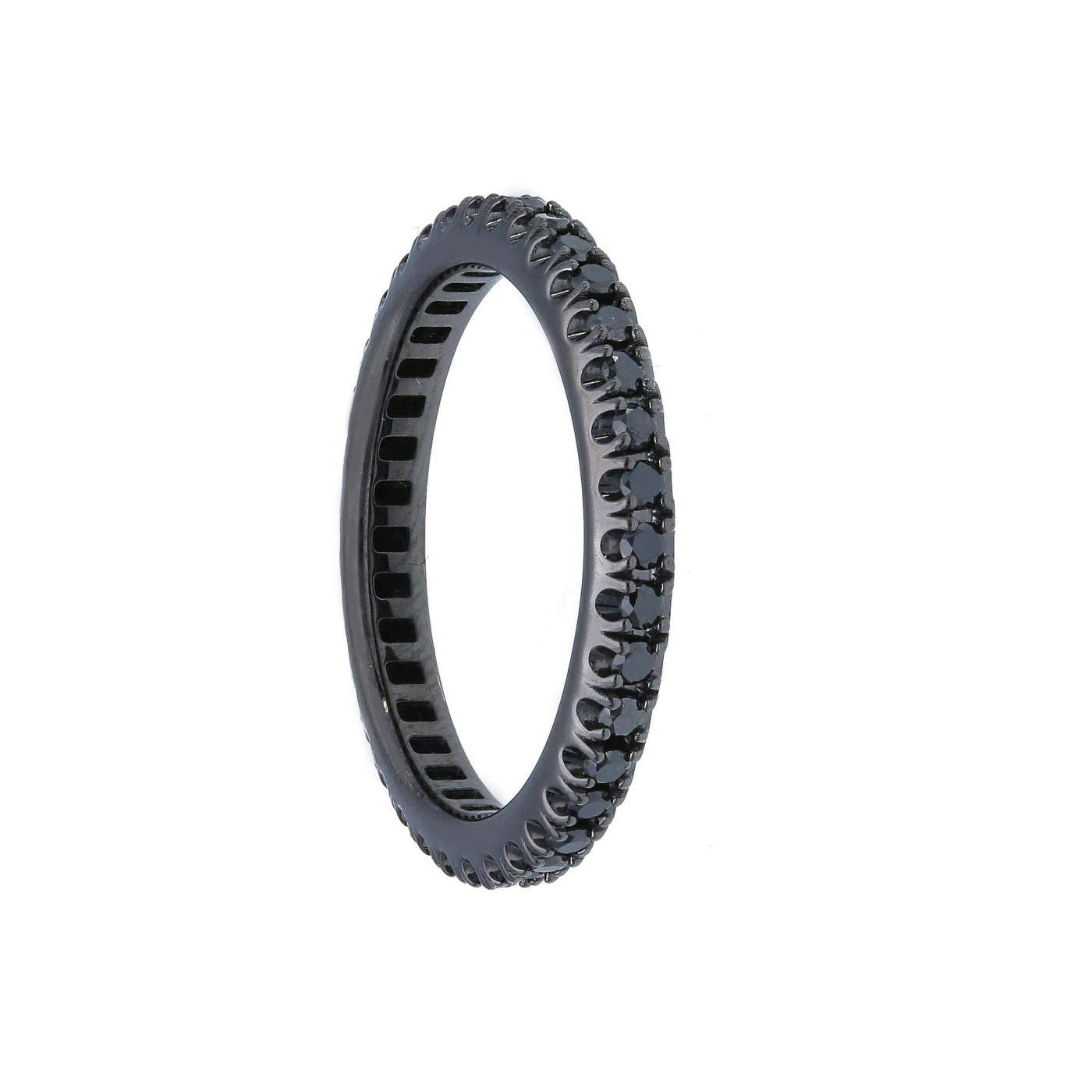 Eternity Złota obrączka z czarnymi diamentami 0,55 ct - próba 750