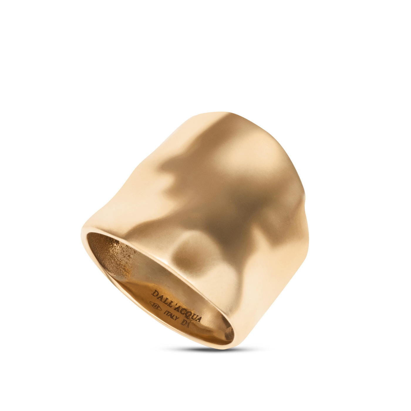 Dallacqua wide gold ring