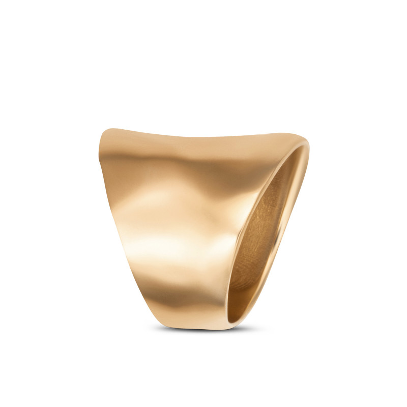 Dallacqua wide gold ring
