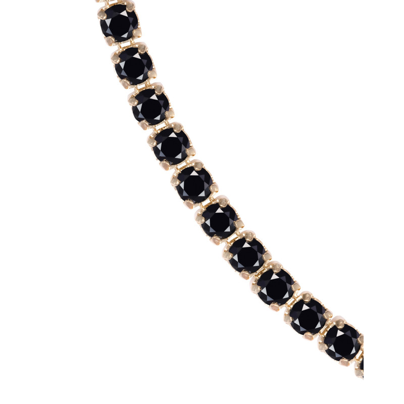 Gold bracelet with black zirconia stones Gold bracelet with black zirconia stones