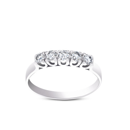 Złoty Pierścionek z brylantami - 0,45 ct