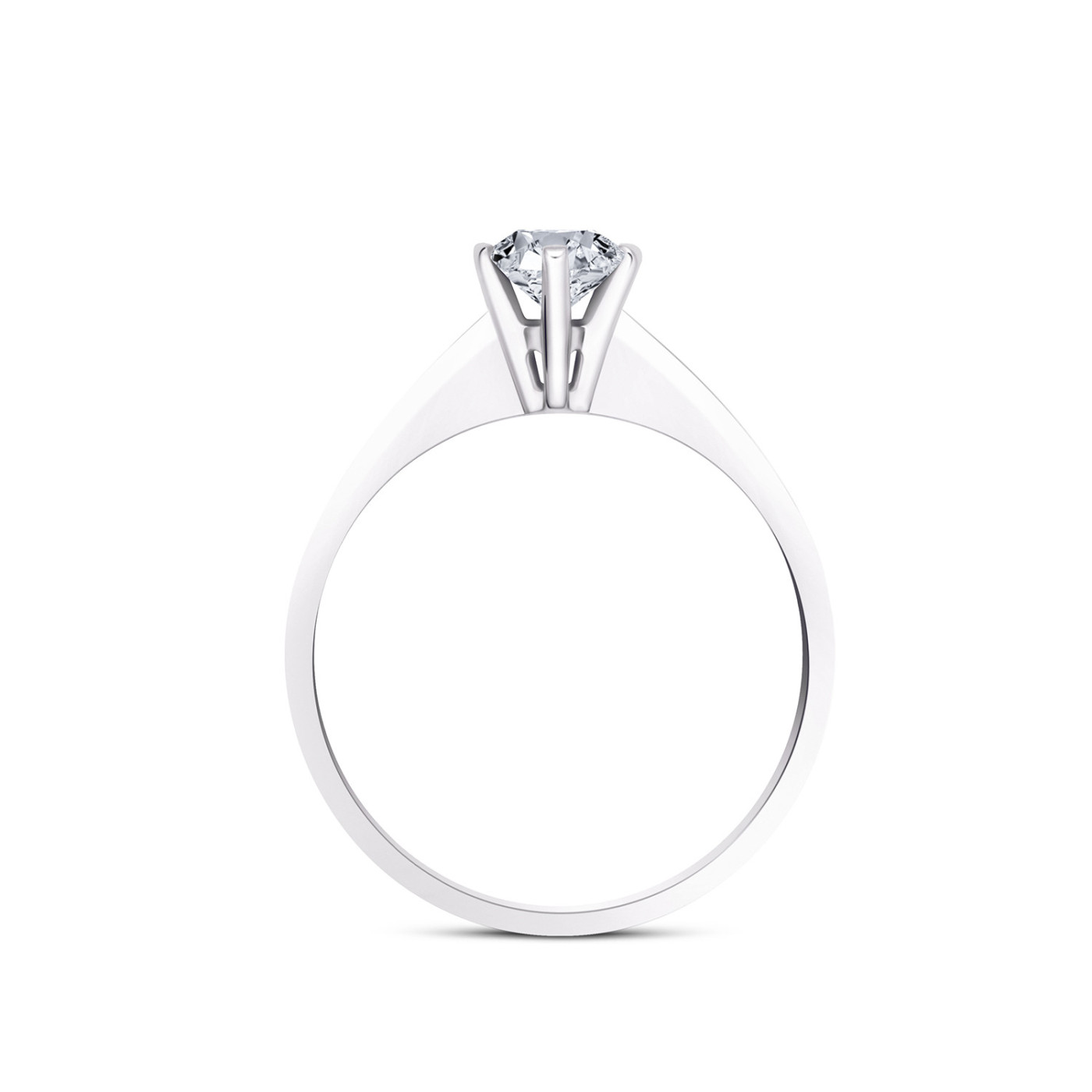 585 White Gold Diamond Ring - 0,63 ct